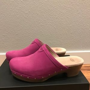 Pink ugg mules